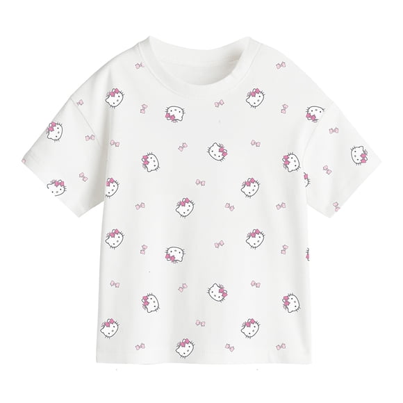 Playera Casual Hello Kitty para Bebes Manga Corta Blanco Talla 3