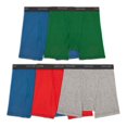 thumbnail image 1 of Bóxer Fruit of the Loom Para niño, algodón sustentable, multicolor, 5 piezas, talla CH, 1 of 4