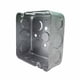 thumbnail image 2 of Pack 10 Pzs Caja Metalica Tipo Cuadrada Acero 4x4 Pulg plateado 4 pulgadas, 2 of 5