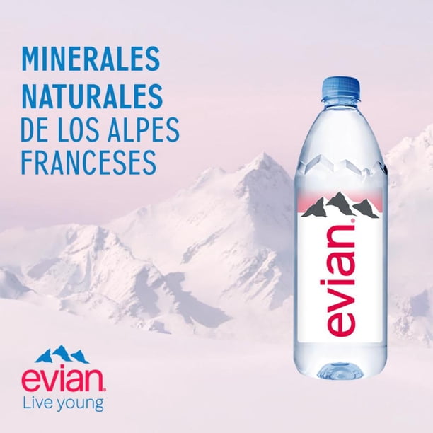 Imagen 2 de Agua mineral  natural Evian 6 botellas con 500 ml c/u