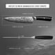 thumbnail image 3 of Cuchillo de chef Hecef cuchillo de cocina japonés de acero Damasco de 8 pulgadas cuchillo profesional extra afilado VG10, 3 of 10