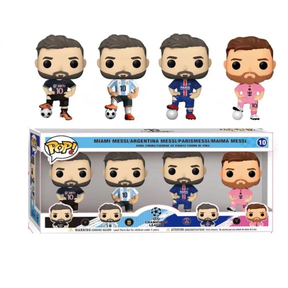 Paquete 4 Funkos Futbol: Lionel Messi