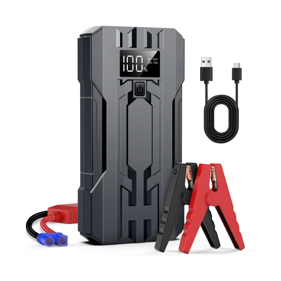 Arrancador De Batería 3000 A 20000mah Portátil Malubero Negro