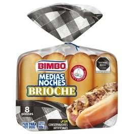 Pan para hot dog Bimbo Medias Noches brioche 8 piezas