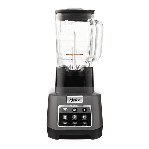Licuadora Oster Profesional XTREME MIX con iBLEND y MAX CRUSH Vaso de Vidrio Gris