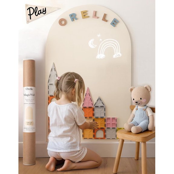 Orelle MagicWall | Pizarra magnética de pared con forma de arco | Grande | Calcomanías de pared para