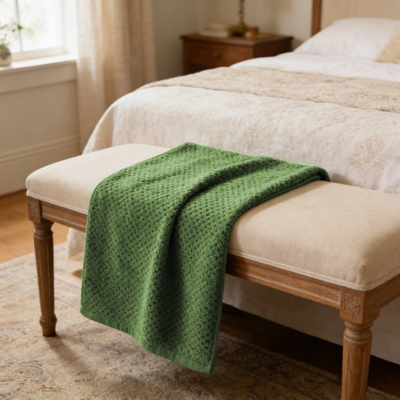 Toalla de baño ultra suave tejido rápido de gofres – Textura de panal de alta absorción, resistente, sin bolos, lavable a máquina, versátil Spa Hotel Home