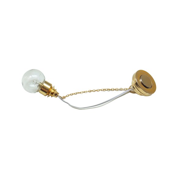 Vogacara Candelabro de pared para casa de juguete con interruptor de encendido/apagado, candelabro de Metal Retro, artesanías, regalos, luz LED de casas de muñecas Vogacara FN010880-01B