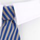 thumbnail image 4 of Mascotas, perros, gatos, corbatas con cuello blanco, corbata ajustable para cachorros, para accesorios de boda, tamaño L (rayas azules y grises), 4 of 5