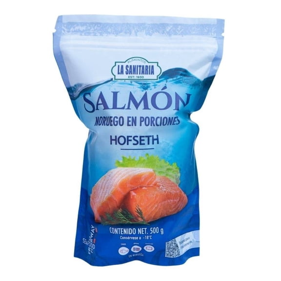 Salmón Noruego La Sanitaria Congelado en Porciones 500 g
