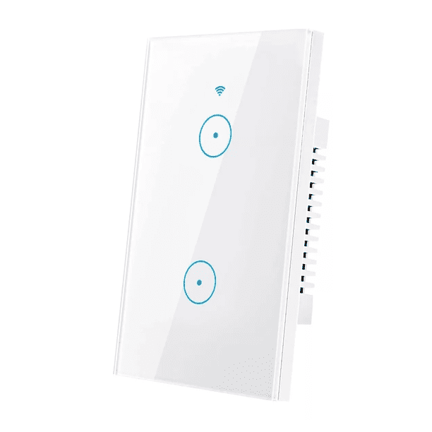 Interruptor de Luz Pared Inteligente Wifi 2 Vías Blanco