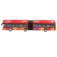 thumbnail image 4 of 2 autobuses de juguete coleccionables a escala 1:64 de metal fundido con mecanismo de retroceso. Regalos para el hogar. rojo verde, 4 of 9