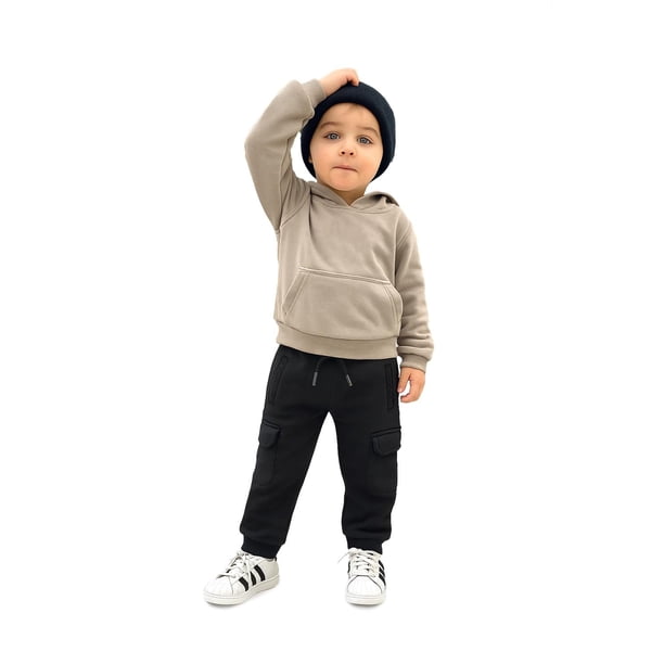 Pantalon jogger tipo cargo para niño /Kids 46180 (Negro) negro 6 años