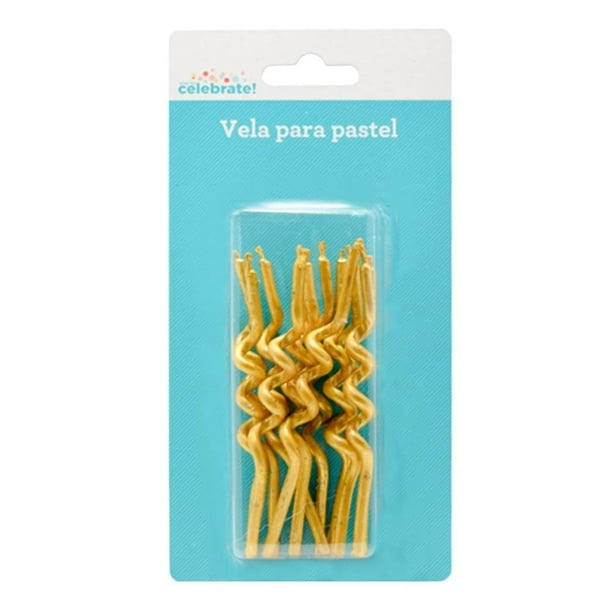 Vela Way to celebrate! para Pastel Oro Paquete con 12 Piezas