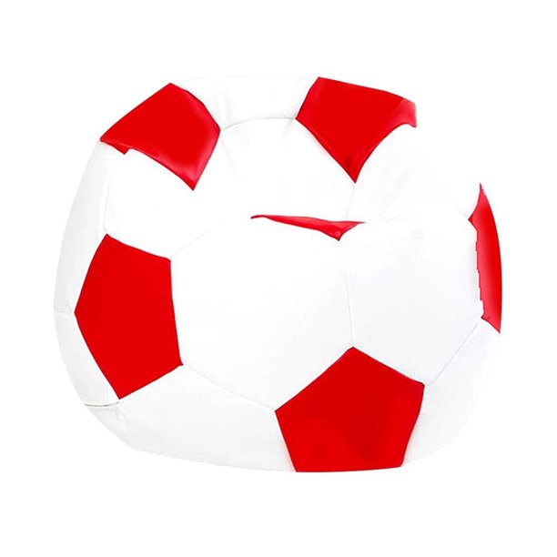 Sillón Puff Lunics Balón Soccer Grande Rojo