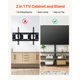 thumbnail image 2 of Soporte para TV VEVOR de 48" con soporte para televisores de hasta 75", centro de entretenimiento con toma de corriente, consola de TV de altura ajustable con soporte y gabinetes de, 2 of 9