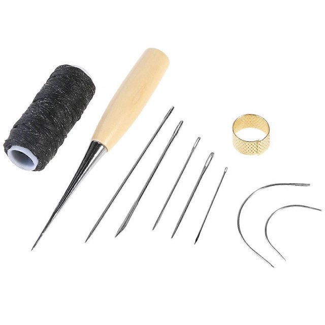 Sewing Needles Hand Sewing Tools with Stitching Awl 10Pcs Set