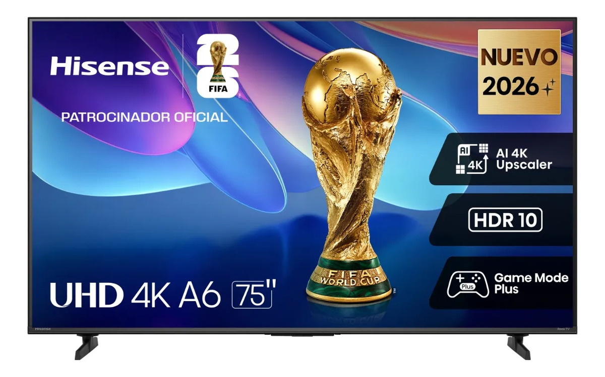 TELEVISOR HISENSE MODELO 75A60SR 4K ROKU