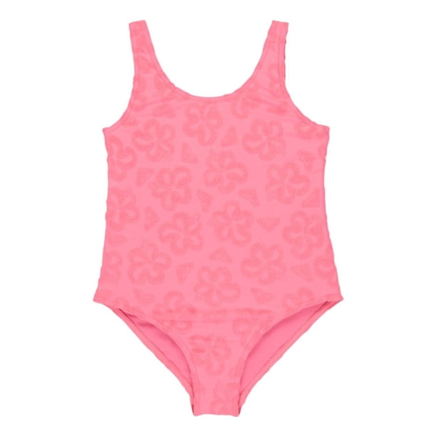 Traje De Baño Roxy Niñas Flip Flowers Rosa Una Pieza rosa 3