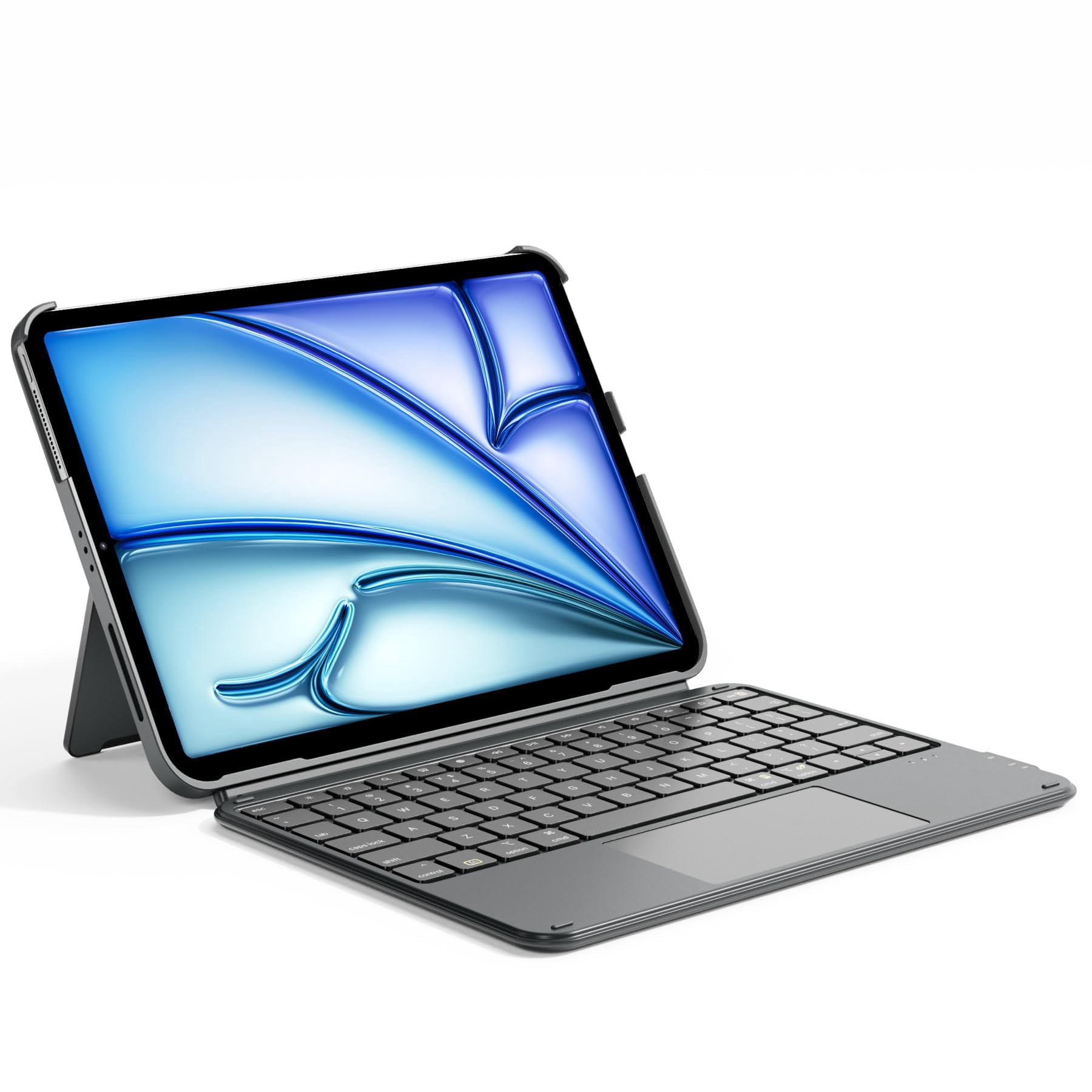 Funda con teclado para iPad Inateck AceTouch de 11.ª y 10.ª generación, color gris