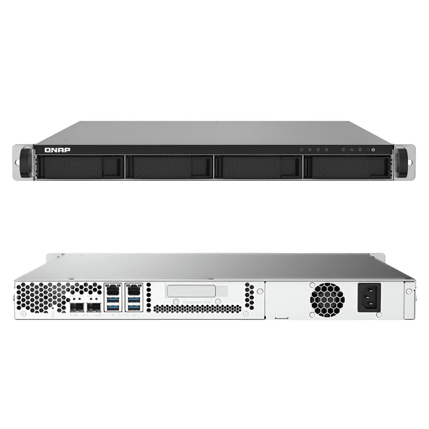 Nas Qnap Servidor 4 Bahías 1u Proc. Arm Quad Core, 2gb Ram negro 66.5