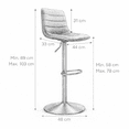 thumbnail image 4 of Silla Alta para Barra de Cocina con Altura Ajustable Banco Desayunador Elegante para Decoración del Hogar Fabricado 100% Poliéster y Tejido Transpirable, 4 of 5
