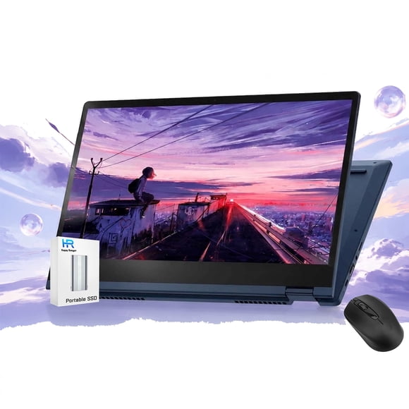 Lenovo Chromebook Plus Laptop con Pantalla Táctil 2 en 1 - Intel Core 3 - 14” FHD+ Táctil - Teclado Retroiluminado - 8GB RAM 128GB +2TB Almacenamiento en la Nube - Lector de Tarjetas SD - Google