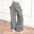 thumbnail image 2 of RKSTN Wide Leg Sweatpants for Women Plus Size High Waist Wide Leg Athletic Jogger Pants Womens Casual Solid Baggy Comfy Drawstring Running Gym Fitness Sport Pant with Pockets, 2 of 9