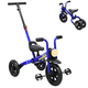 thumbnail image 1 of Triciclo 3 en 1 para Niños con Bastón, Bici y Bicicleta de Balance Plegable Torreta con Luz Soporta hasta 25 kg -  Azul, 1 of 8