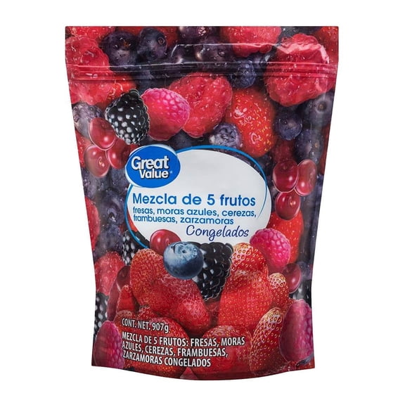 Mix de frutos rojos congelados Great Value 907 g