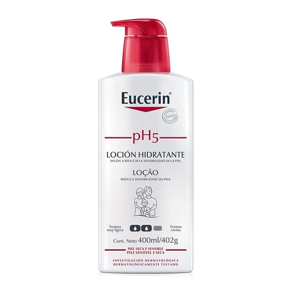Crema corporal Eucerin loción hidratante para piel sensible 400 ml