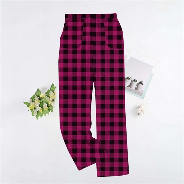 Puyaiuu Women's Pajama Pants With Pockets Flannel Pajama All kinds of Print Comfy Lounge Pant Fuzzy Sleep Bottoms with Pockets Gift