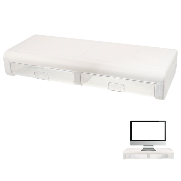 Elevador de monitor de computadora de escritorio multifunción, soporte elevado para computadora doméstica con cajón