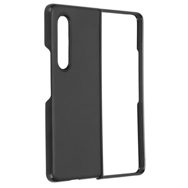 Funda rígida de cuero para teléfono móvil Samsung Galaxy Z Fold 3, antiarañazos, a prueba de golpes, color negro