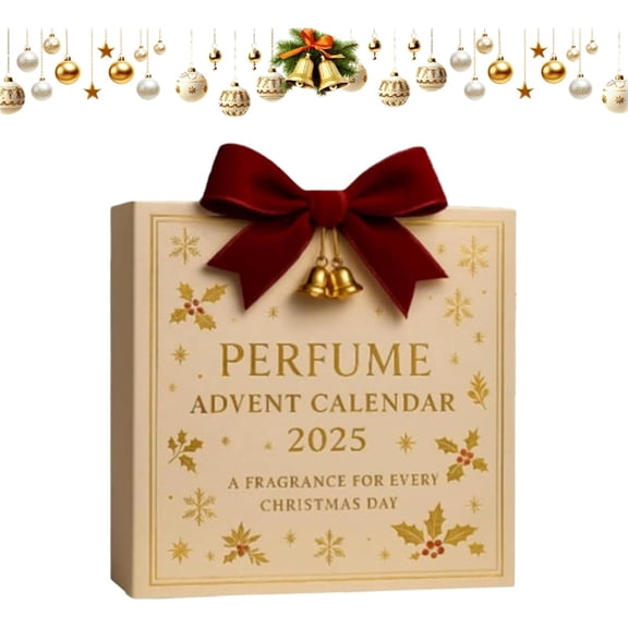 Calendario de Adviento de Perfumes 2025 para Mujer y Hombre | 24 Mini Perfumes de Viaje | Set de Regalo con Cuenta Regresiva Navideña y Caja de Recuerdos Reutilizable