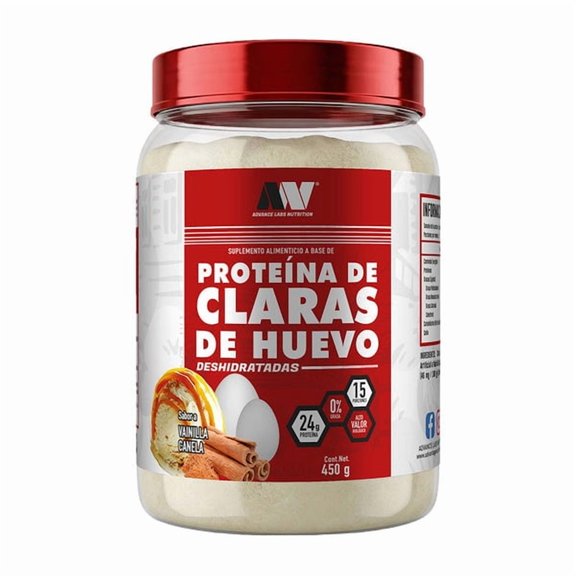 Proteína de Clara de Huevo Advance Labs Nutrition Vainilla Canela 450g 15 Serv