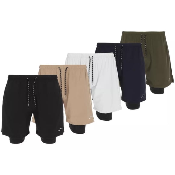 PAQUETE DE 5 SHORTS DEPORTIVOS CON MALLA POR DENTRO 1 POR COLOR CHILI BEANS PERFECTO PARA HACER EJERCICIO TALLA CH