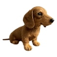 thumbnail image 3 of Muñeco de peluche de perro salchicha adorable y realista para abrazar, regalo decorativo para niños y adultos. marrón, 3 of 8