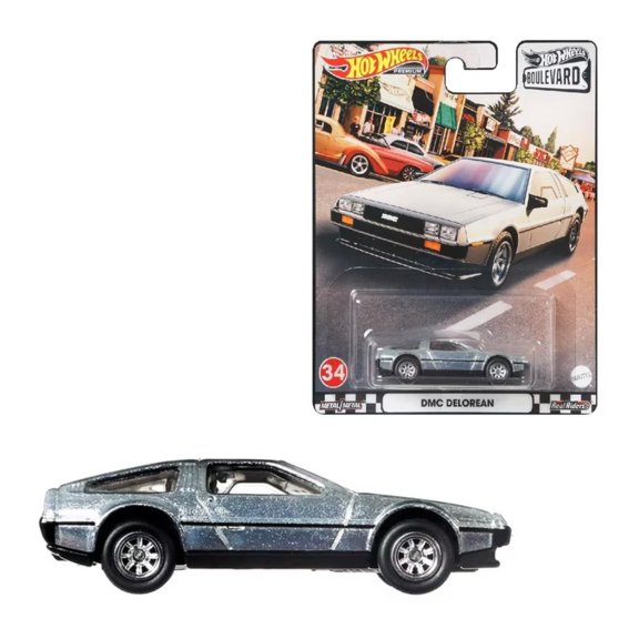 Vehículo de Juguete Mattel Hot Wheels Die-Cast Boulevard DMC Delorean 34