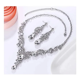 thumbnail image 3 of Conjunto De Joyas Glamuroso Collar Y Pendientes Blanco Malubero Malu1753, 3 of 3
