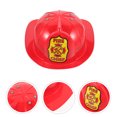 thumbnail image 5 of FELTECHELECTR Sombrero de bombero para niños, cosplay, casco de jefe de bomberos, accesorio de disfraz para niños y niñas, sombrero de bombero de plástico, 5 of 5