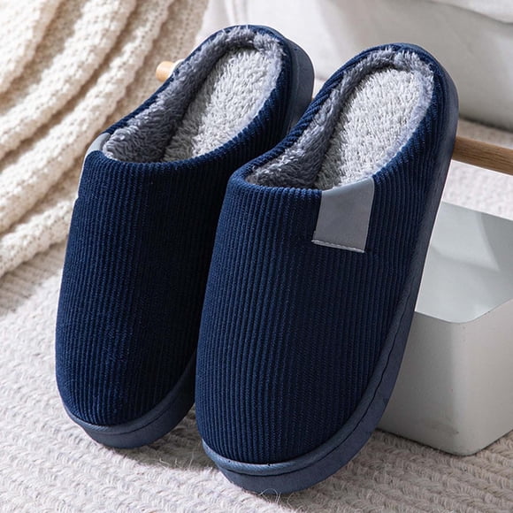 Pantuflas de algodón para uso doméstico | Zapatillas cálidas para parejas | Zapatos sin cordones para caminar, tanto para mujeres como para hombres