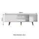 thumbnail image 3 of Mueble Mesa Para Tv Rack Madesa Dubai Hasta 65'' Blanco, 3 of 8
