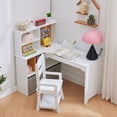 thumbnail image 1 of ChaoLink Juego de 2 Sillas de Comedor Tapizadas, Modernas de Mediados de Siglo, sin Brazos, con Respaldo de Cuero Sintético y Patas Metálicas, 1 of 7