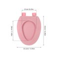 thumbnail image 2 of KALLORY Asiento De Inodoro Acolchado Rosa Con Espuma Silenciosa Y Lento Para En Casa, 2 of 8