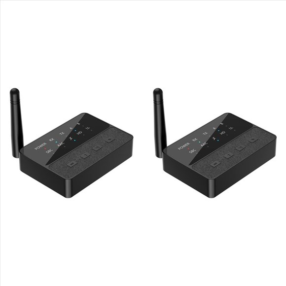 2X Adaptador de Audio Bluetooth 5.3 /HD/LL Receptor de Audio Transmisor Adaptador Estéreo HIFI Inalámbrico Sonido Sin Pérdidas