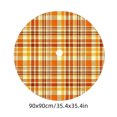 thumbnail image 3 of 35.4 Pinch Fall Plaid Christmas Tree Skirt Orange Buffalos Check Harvestes Thanksgiving Tree Base Cubierta Otoños Decoración del hogar, 3 of 8
