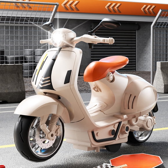 Moto de juguete a pedales simulada con luces y efectos de sonido | Motor inercial | Plástico ABS | Juguete para niños y niñas