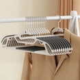 thumbnail image 1 of Perchas antideslizantes de plástico en pack de 10 | Hombros sin corredera, organización de armarios que ahorran espacio | Multicolor gris negro naranja azul marino | Gancho pequeño impermeable, 1 of 6
