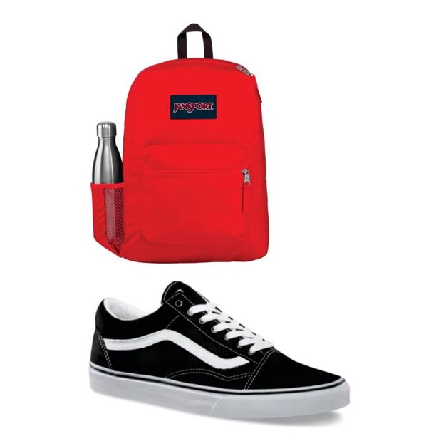 Combo mochila Jansport JS0A47LW5XP y tenis Vans VN000ZDF1WX
